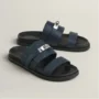 Hermes Navi Blue Men Slippers