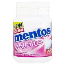 CHEWING GUM MENTOS WHITE BUBBLE FRESH SUGARFREE